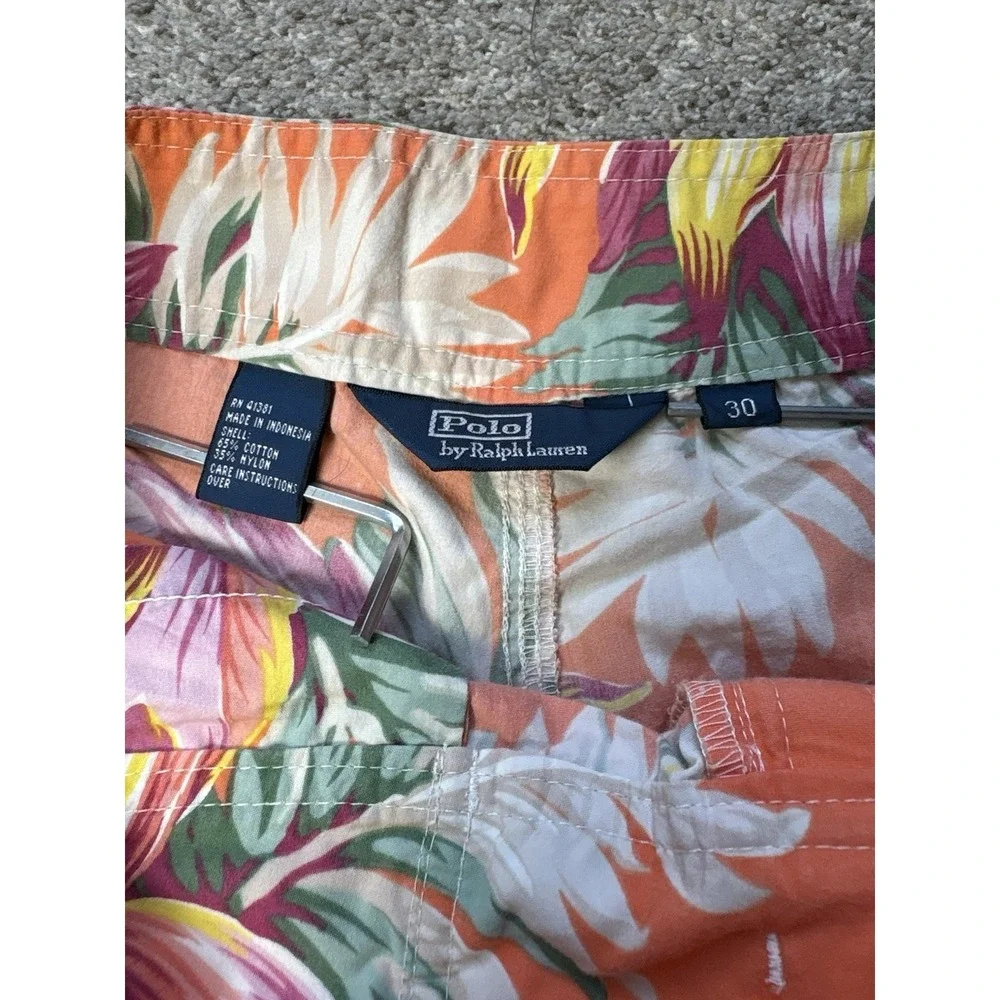 Polo Ralph Lauren Men's 30 Vintage Swim Trunks Board Shorts Hawaiian Tropical‎